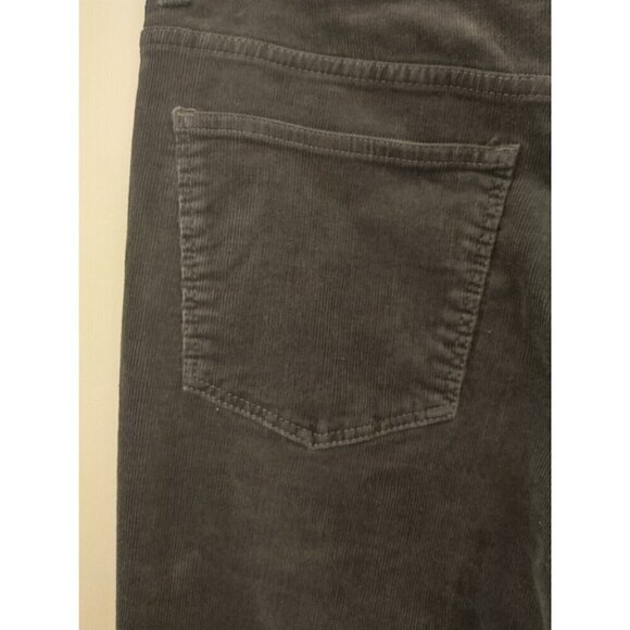 TALBOTS Heritage Pants Womens Charcoal Gray Pin Cord Corduroy Tapered Leg - 14 - Picture 6 of 9